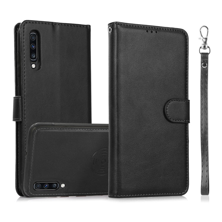For Samsung Galaxy A70 Calf Texture 2 in 1 Detachable Magnetic Back Cover Horizontal Flip Leather Case with Holder & Card Slots & Wallet & Photo Frame