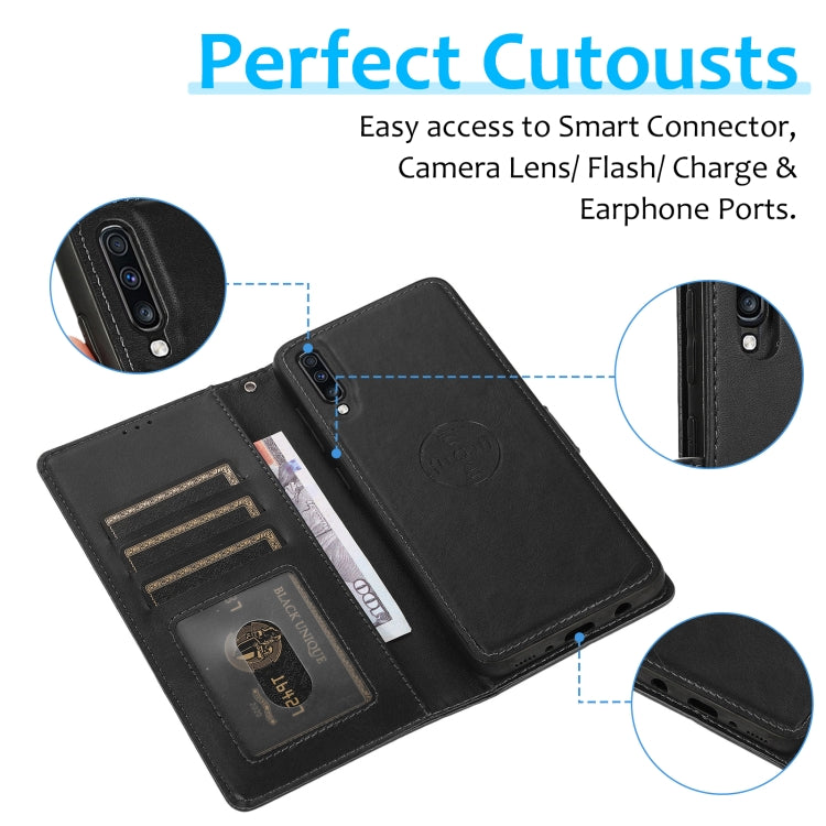 For Samsung Galaxy A70 Calf Texture 2 in 1 Detachable Magnetic Back Cover Horizontal Flip Leather Case with Holder & Card Slots & Wallet & Photo Frame