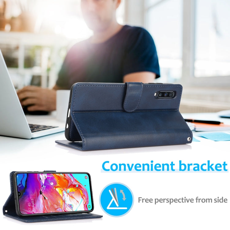For Samsung Galaxy A70 Calf Texture 2 in 1 Detachable Magnetic Back Cover Horizontal Flip Leather Case with Holder & Card Slots & Wallet & Photo Frame