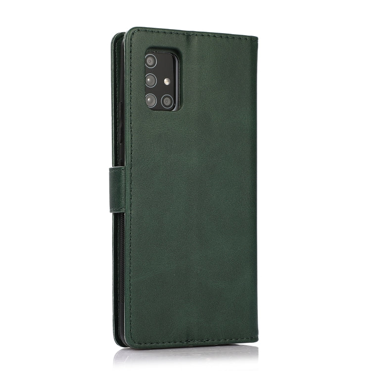 For Samsung Galaxy A71 Calf Texture 2 in 1 Detachable Magnetic Back Cover Horizontal Flip Leather Case with Holder & Card Slots & Wallet & Photo Frame