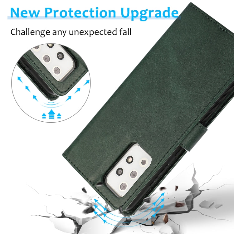 For Samsung Galaxy A72 5G / 4G Calf Texture 2 in 1 Detachable Magnetic Back Cover Horizontal Flip Leather Case with Holder & Card Slots & Wallet & Photo Frame