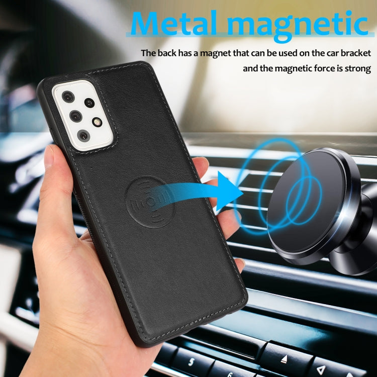 For Samsung Galaxy A72 5G / 4G Calf Texture 2 in 1 Detachable Magnetic Back Cover Horizontal Flip Leather Case with Holder & Card Slots & Wallet & Photo Frame