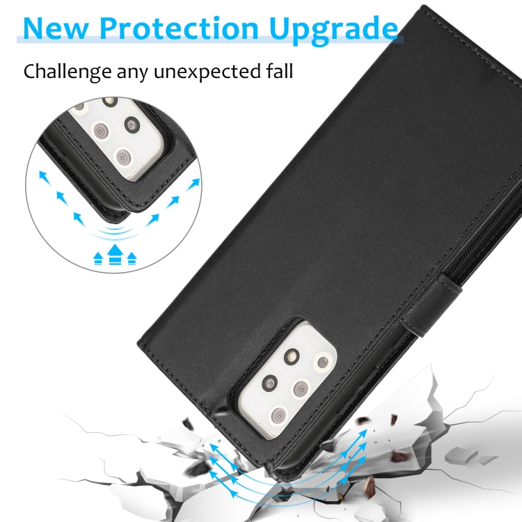 For Samsung Galaxy A72 5G / 4G Calf Texture 2 in 1 Detachable Magnetic Back Cover Horizontal Flip Leather Case with Holder & Card Slots & Wallet & Photo Frame