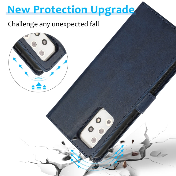 For Samsung Galaxy A72 5G / 4G Calf Texture 2 in 1 Detachable Magnetic Back Cover Horizontal Flip Leather Case with Holder & Card Slots & Wallet & Photo Frame