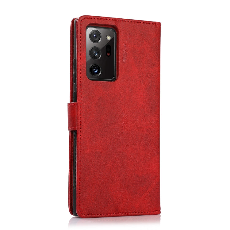 For Samsung Galaxy Note20 Ultra Calf Texture 2 in 1 Detachable Magnetic Back Cover Horizontal Flip Leather Case with Holder & Card Slots & Wallet & Photo Frame