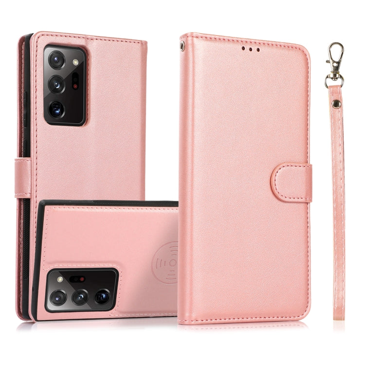 For Samsung Galaxy Note20 Ultra Calf Texture 2 in 1 Detachable Magnetic Back Cover Horizontal Flip Leather Case with Holder & Card Slots & Wallet & Photo Frame