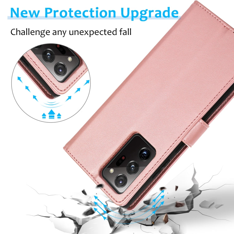 For Samsung Galaxy Note20 Ultra Calf Texture 2 in 1 Detachable Magnetic Back Cover Horizontal Flip Leather Case with Holder & Card Slots & Wallet & Photo Frame