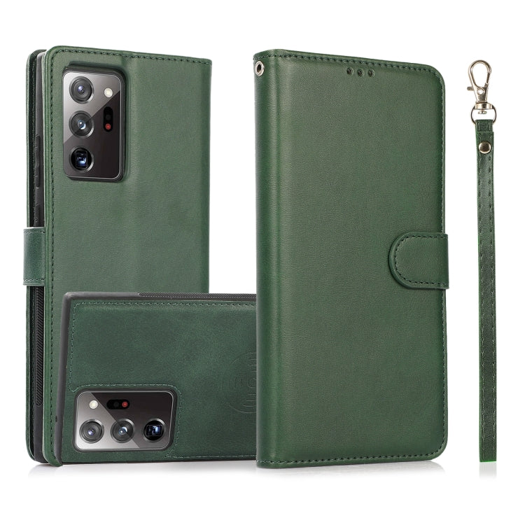 For Samsung Galaxy Note20 Ultra Calf Texture 2 in 1 Detachable Magnetic Back Cover Horizontal Flip Leather Case with Holder & Card Slots & Wallet & Photo Frame