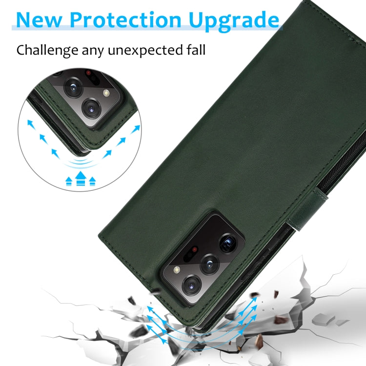 For Samsung Galaxy Note20 Ultra Calf Texture 2 in 1 Detachable Magnetic Back Cover Horizontal Flip Leather Case with Holder & Card Slots & Wallet & Photo Frame