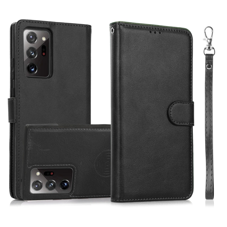 For Samsung Galaxy Note20 Ultra Calf Texture 2 in 1 Detachable Magnetic Back Cover Horizontal Flip Leather Case with Holder & Card Slots & Wallet & Photo Frame