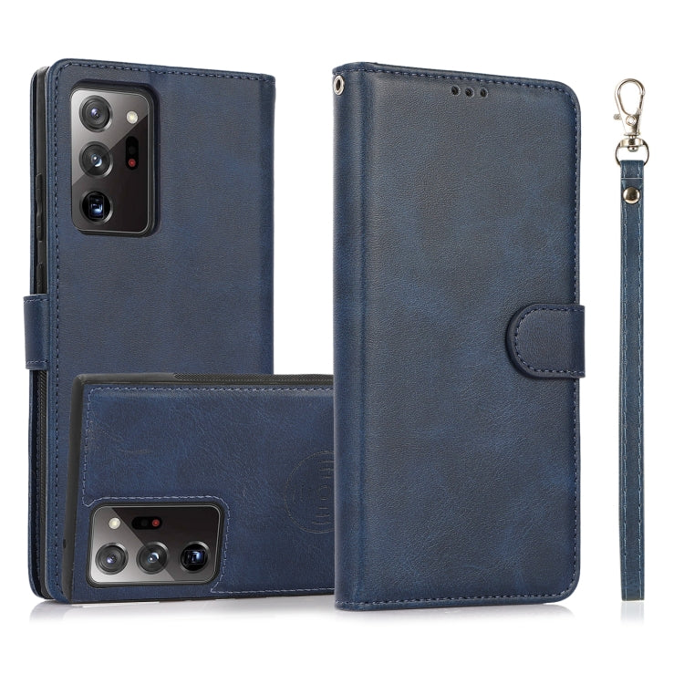For Samsung Galaxy Note20 Ultra Calf Texture 2 in 1 Detachable Magnetic Back Cover Horizontal Flip Leather Case with Holder & Card Slots & Wallet & Photo Frame