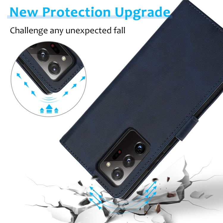 For Samsung Galaxy Note20 Ultra Calf Texture 2 in 1 Detachable Magnetic Back Cover Horizontal Flip Leather Case with Holder & Card Slots & Wallet & Photo Frame