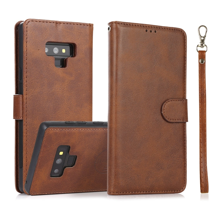For Samsung Galaxy Note9 Calf Texture 2 in 1 Detachable Magnetic Back Cover Horizontal Flip Leather Case with Holder & Card Slots & Wallet & Photo Frame
