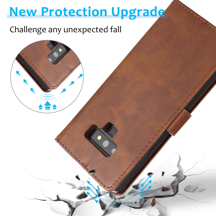For Samsung Galaxy Note9 Calf Texture 2 in 1 Detachable Magnetic Back Cover Horizontal Flip Leather Case with Holder & Card Slots & Wallet & Photo Frame