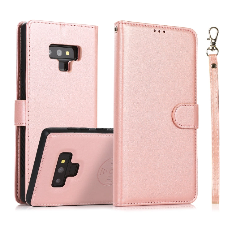 For Samsung Galaxy Note9 Calf Texture 2 in 1 Detachable Magnetic Back Cover Horizontal Flip Leather Case with Holder & Card Slots & Wallet & Photo Frame