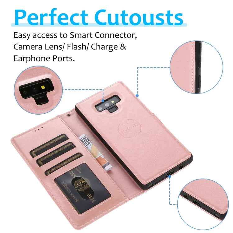 For Samsung Galaxy Note9 Calf Texture 2 in 1 Detachable Magnetic Back Cover Horizontal Flip Leather Case with Holder & Card Slots & Wallet & Photo Frame