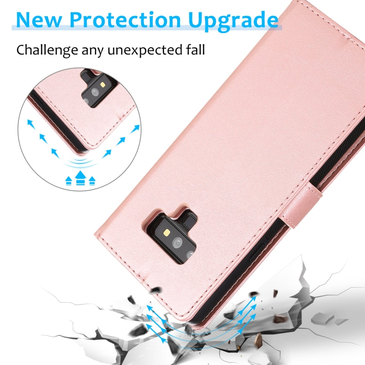 For Samsung Galaxy Note9 Calf Texture 2 in 1 Detachable Magnetic Back Cover Horizontal Flip Leather Case with Holder & Card Slots & Wallet & Photo Frame