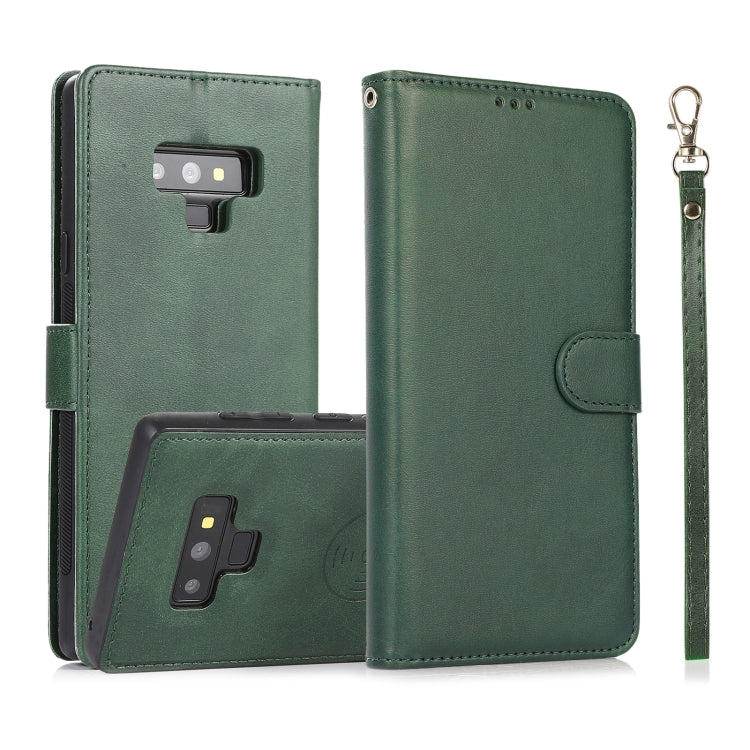 For Samsung Galaxy Note9 Calf Texture 2 in 1 Detachable Magnetic Back Cover Horizontal Flip Leather Case with Holder & Card Slots & Wallet & Photo Frame