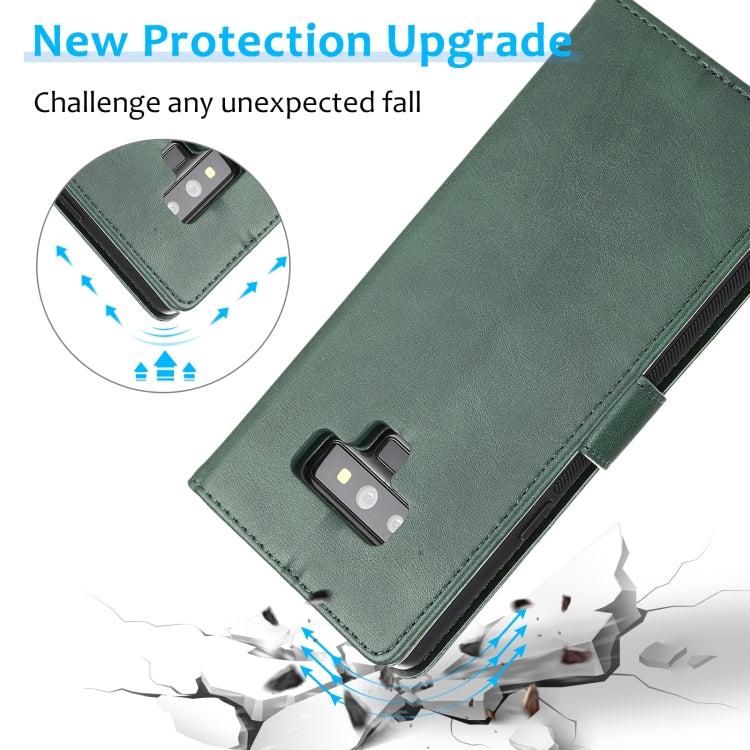 For Samsung Galaxy Note9 Calf Texture 2 in 1 Detachable Magnetic Back Cover Horizontal Flip Leather Case with Holder & Card Slots & Wallet & Photo Frame