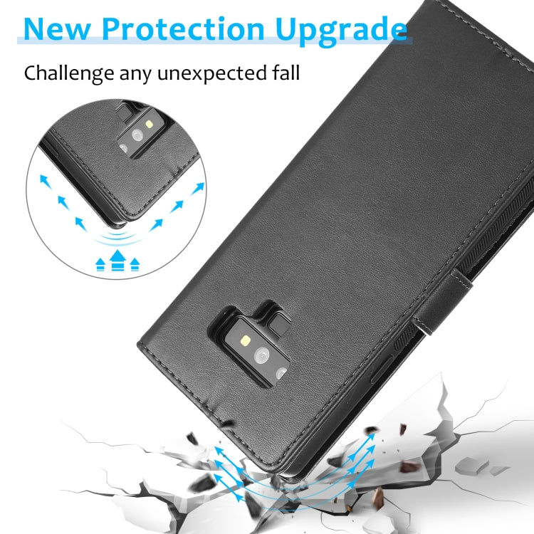 For Samsung Galaxy Note9 Calf Texture 2 in 1 Detachable Magnetic Back Cover Horizontal Flip Leather Case with Holder & Card Slots & Wallet & Photo Frame