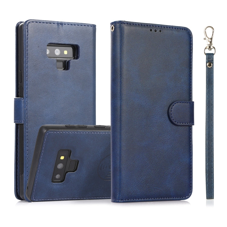 For Samsung Galaxy Note9 Calf Texture 2 in 1 Detachable Magnetic Back Cover Horizontal Flip Leather Case with Holder & Card Slots & Wallet & Photo Frame