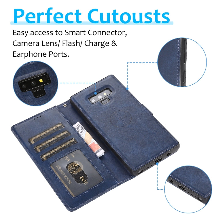 For Samsung Galaxy Note9 Calf Texture 2 in 1 Detachable Magnetic Back Cover Horizontal Flip Leather Case with Holder & Card Slots & Wallet & Photo Frame