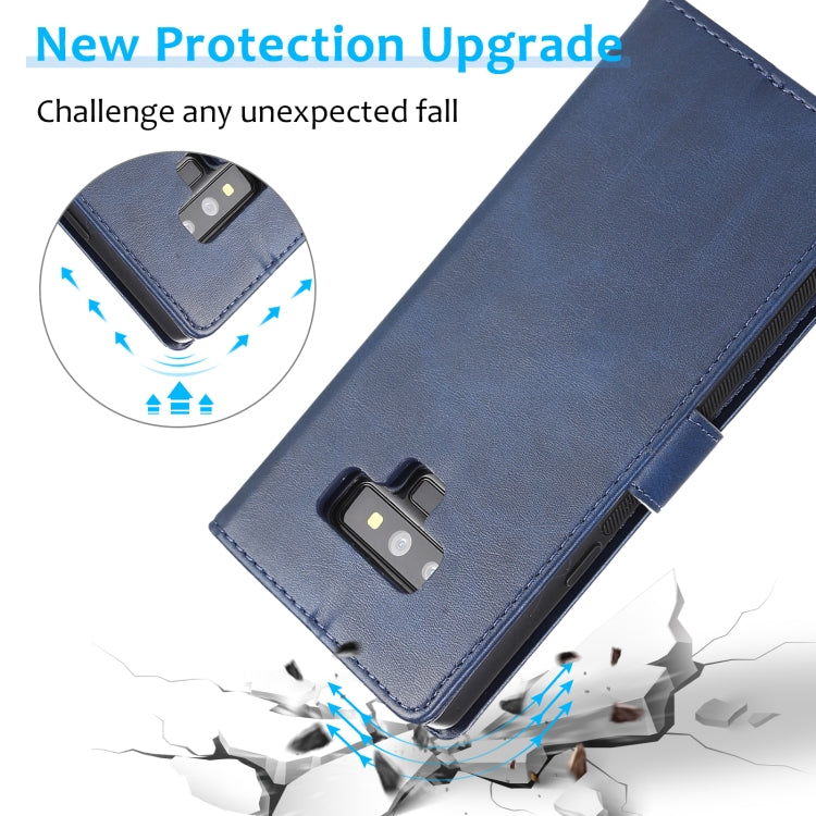 For Samsung Galaxy Note9 Calf Texture 2 in 1 Detachable Magnetic Back Cover Horizontal Flip Leather Case with Holder & Card Slots & Wallet & Photo Frame