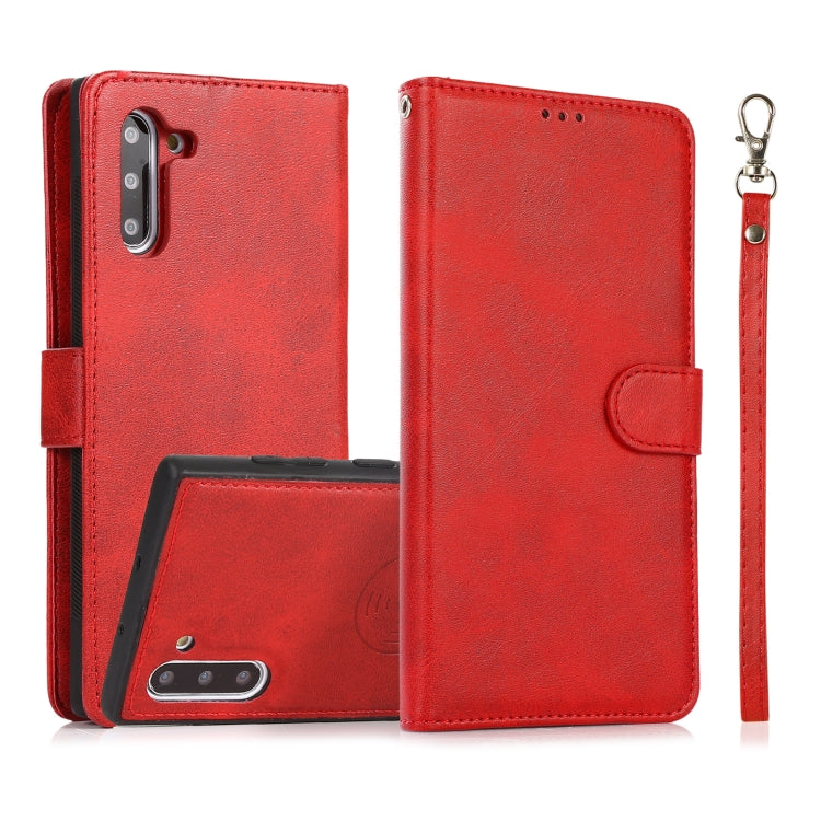 For Samsung Galaxy Note10 Calf Texture 2 in 1 Detachable Magnetic Back Cover Horizontal Flip Leather Case with Holder & Card Slots & Wallet & Photo Frame