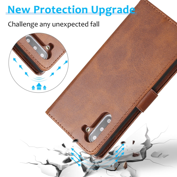 For Samsung Galaxy Note10 Calf Texture 2 in 1 Detachable Magnetic Back Cover Horizontal Flip Leather Case with Holder & Card Slots & Wallet & Photo Frame