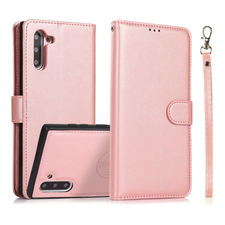 For Samsung Galaxy Note10 Calf Texture 2 in 1 Detachable Magnetic Back Cover Horizontal Flip Leather Case with Holder & Card Slots & Wallet & Photo Frame