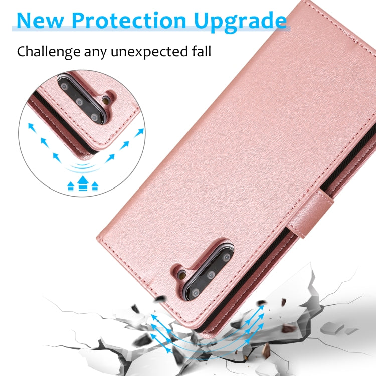 For Samsung Galaxy Note10 Calf Texture 2 in 1 Detachable Magnetic Back Cover Horizontal Flip Leather Case with Holder & Card Slots & Wallet & Photo Frame