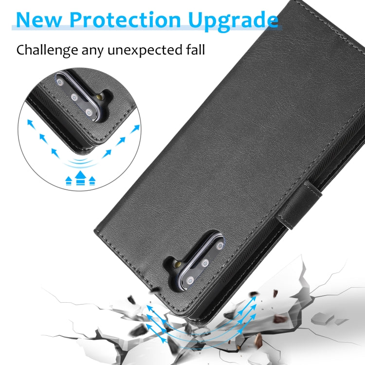 For Samsung Galaxy Note10 Calf Texture 2 in 1 Detachable Magnetic Back Cover Horizontal Flip Leather Case with Holder & Card Slots & Wallet & Photo Frame