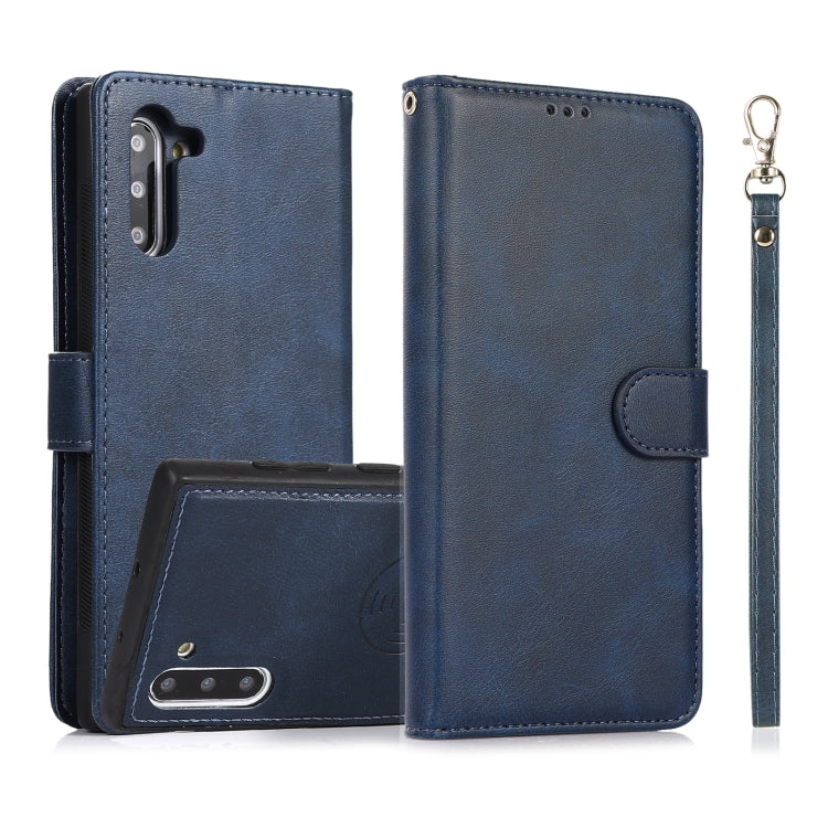 For Samsung Galaxy Note10 Calf Texture 2 in 1 Detachable Magnetic Back Cover Horizontal Flip Leather Case with Holder & Card Slots & Wallet & Photo Frame