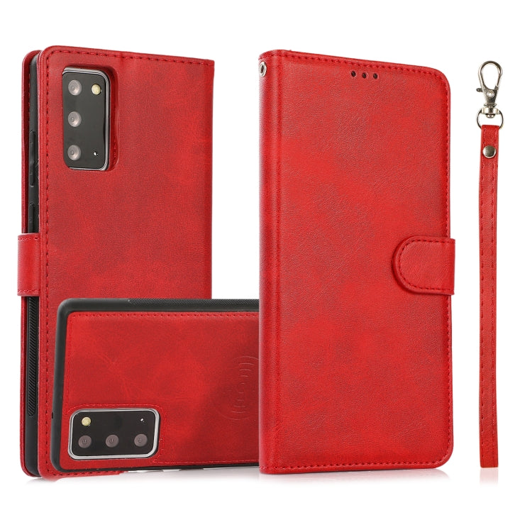 For Samsung Galaxy Note20 Calf Texture 2 in 1 Detachable Magnetic Back Cover Horizontal Flip Leather Case with Holder & Card Slots & Wallet & Photo Frame