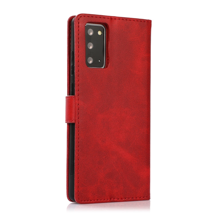 For Samsung Galaxy Note20 Calf Texture 2 in 1 Detachable Magnetic Back Cover Horizontal Flip Leather Case with Holder & Card Slots & Wallet & Photo Frame