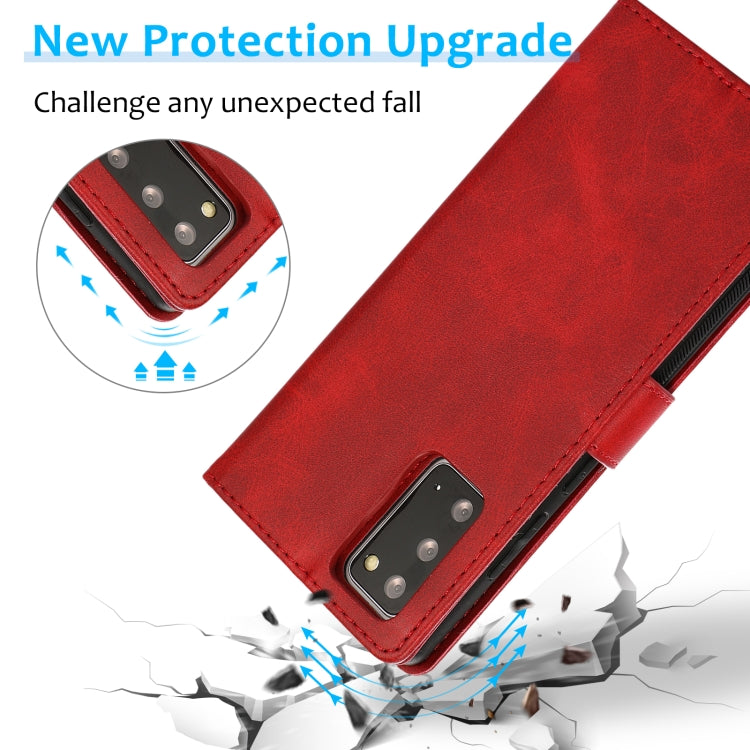 For Samsung Galaxy Note20 Calf Texture 2 in 1 Detachable Magnetic Back Cover Horizontal Flip Leather Case with Holder & Card Slots & Wallet & Photo Frame