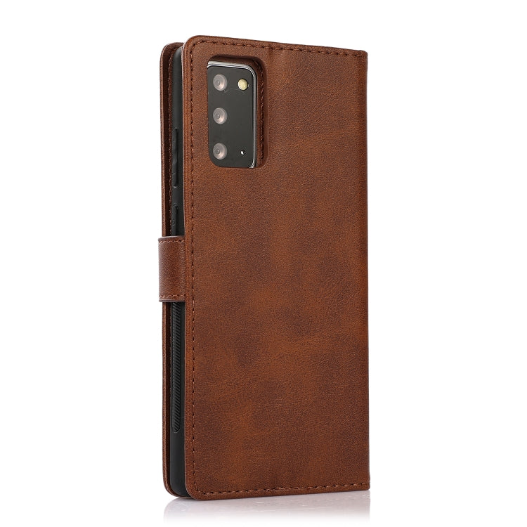 For Samsung Galaxy Note20 Calf Texture 2 in 1 Detachable Magnetic Back Cover Horizontal Flip Leather Case with Holder & Card Slots & Wallet & Photo Frame