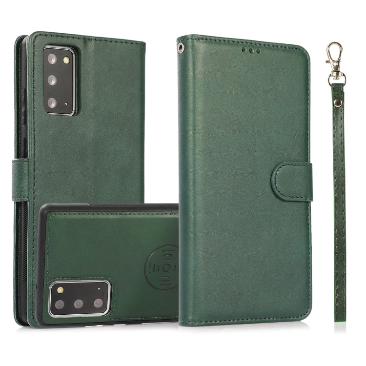 For Samsung Galaxy Note20 Calf Texture 2 in 1 Detachable Magnetic Back Cover Horizontal Flip Leather Case with Holder & Card Slots & Wallet & Photo Frame