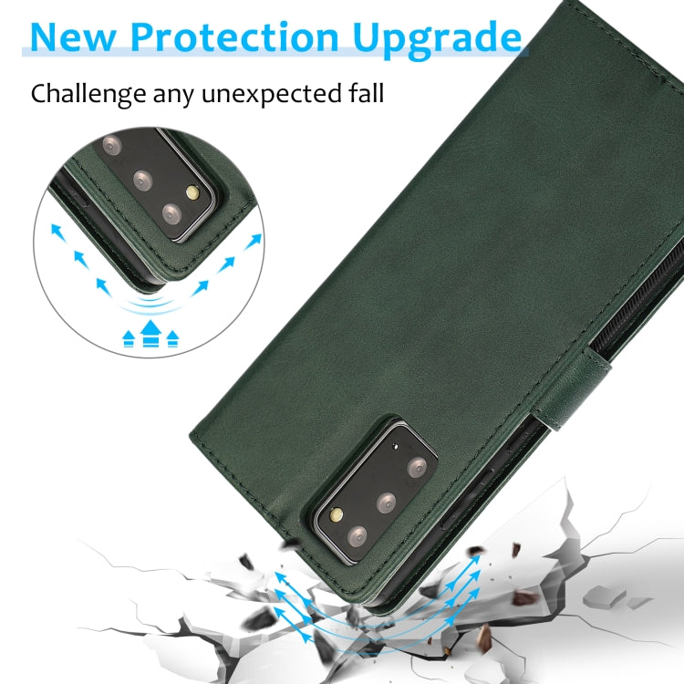For Samsung Galaxy Note20 Calf Texture 2 in 1 Detachable Magnetic Back Cover Horizontal Flip Leather Case with Holder & Card Slots & Wallet & Photo Frame