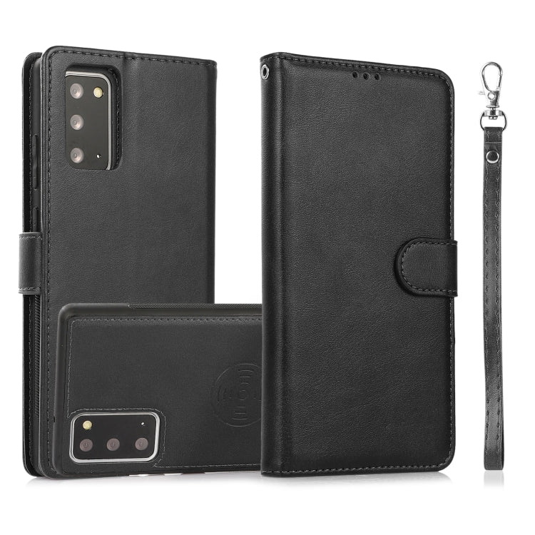 For Samsung Galaxy Note20 Calf Texture 2 in 1 Detachable Magnetic Back Cover Horizontal Flip Leather Case with Holder & Card Slots & Wallet & Photo Frame