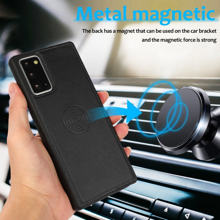 For Samsung Galaxy Note20 Calf Texture 2 in 1 Detachable Magnetic Back Cover Horizontal Flip Leather Case with Holder & Card Slots & Wallet & Photo Frame