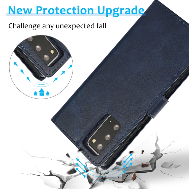 For Samsung Galaxy Note20 Calf Texture 2 in 1 Detachable Magnetic Back Cover Horizontal Flip Leather Case with Holder & Card Slots & Wallet & Photo Frame