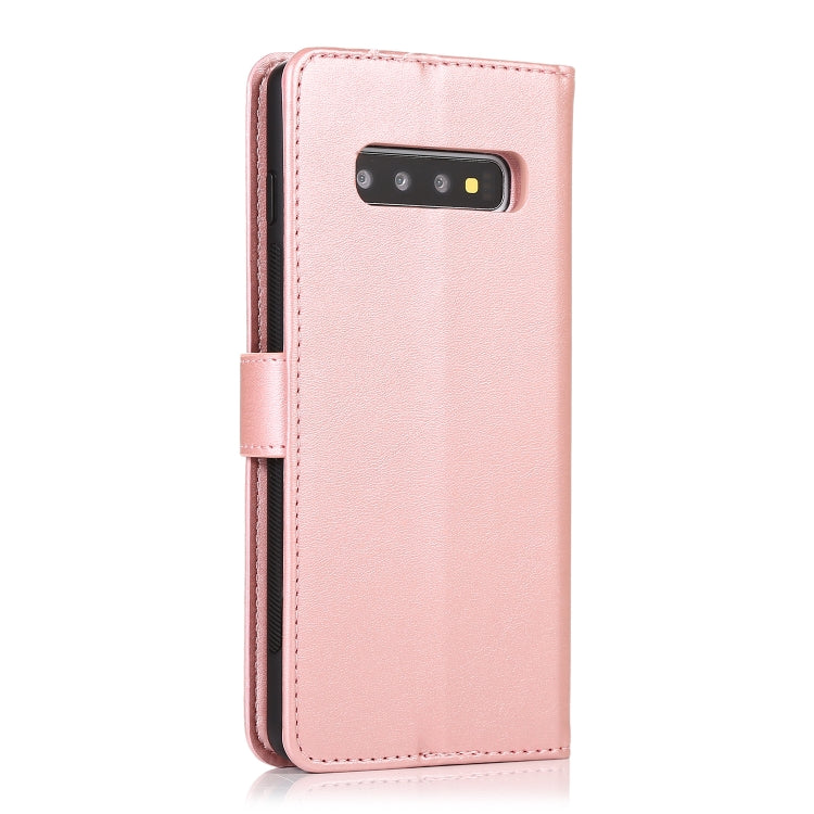 For Samsung Galaxy S10+ Calf Texture 2 in 1 Detachable Magnetic Back Cover Horizontal Flip Leather Case with Holder & Card Slots & Wallet & Photo Frame