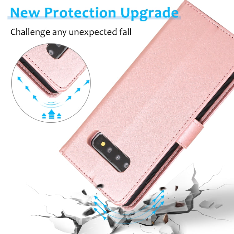 For Samsung Galaxy S10+ Calf Texture 2 in 1 Detachable Magnetic Back Cover Horizontal Flip Leather Case with Holder & Card Slots & Wallet & Photo Frame