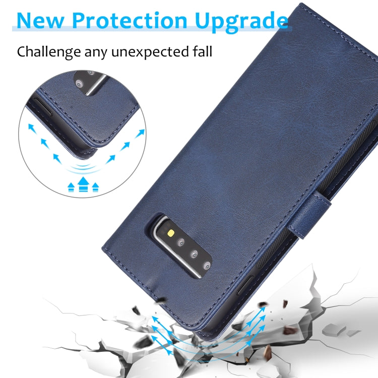 For Samsung Galaxy S10+ Calf Texture 2 in 1 Detachable Magnetic Back Cover Horizontal Flip Leather Case with Holder & Card Slots & Wallet & Photo Frame