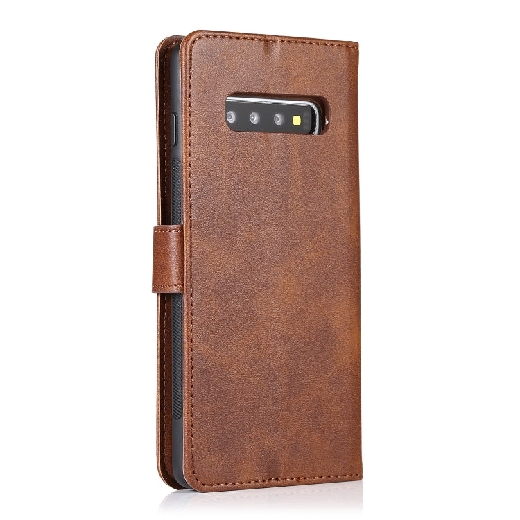 For Samsung Galaxy S10 Calf Texture 2 in 1 Detachable Magnetic Back Cover Horizontal Flip Leather Case with Holder & Card Slots & Wallet & Photo Frame