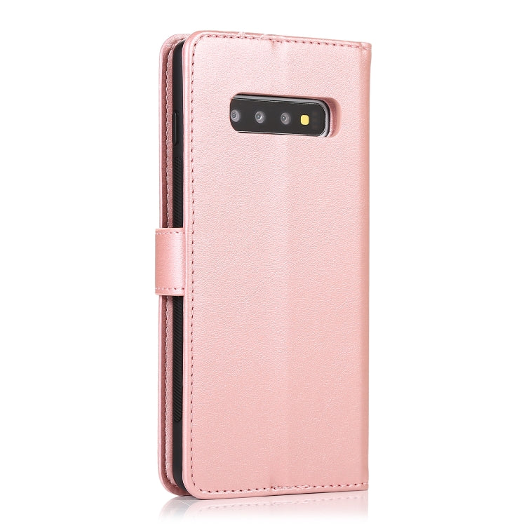 For Samsung Galaxy S10 Calf Texture 2 in 1 Detachable Magnetic Back Cover Horizontal Flip Leather Case with Holder & Card Slots & Wallet & Photo Frame