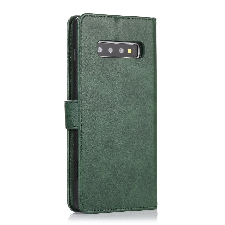 For Samsung Galaxy S10 Calf Texture 2 in 1 Detachable Magnetic Back Cover Horizontal Flip Leather Case with Holder & Card Slots & Wallet & Photo Frame