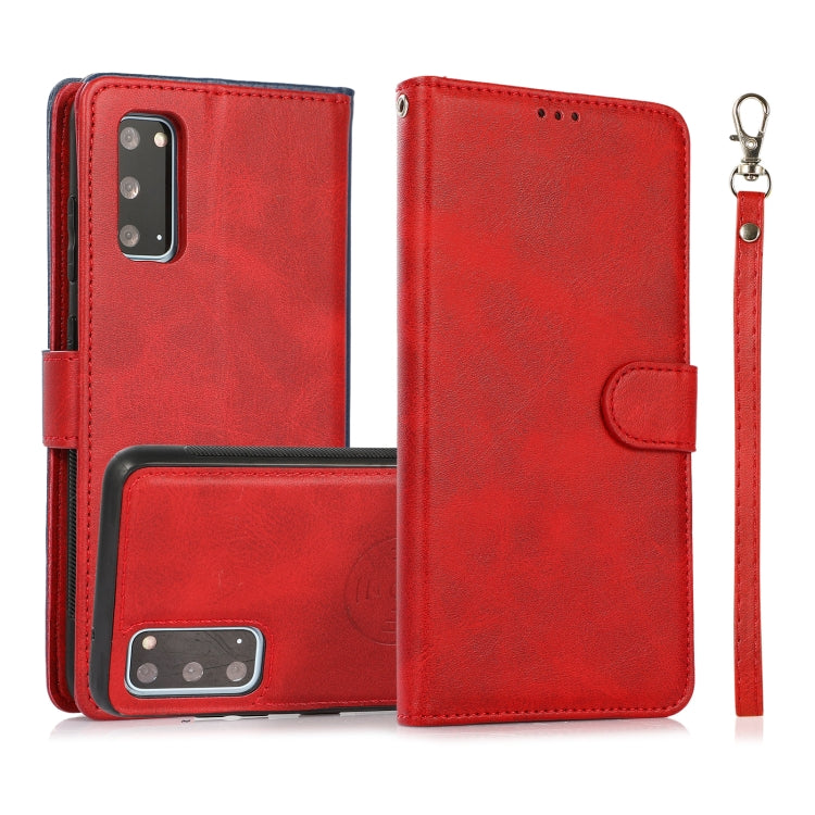 For Samsung Galaxy S20+ Calf Texture 2 in 1 Detachable Magnetic Back Cover Horizontal Flip Leather Case with Holder & Card Slots & Wallet & Photo Frame