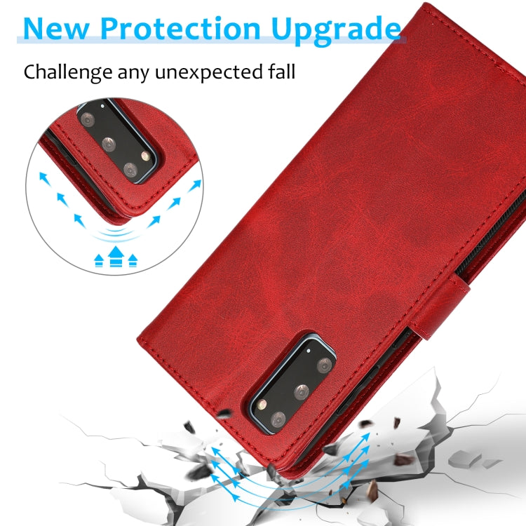 For Samsung Galaxy S20+ Calf Texture 2 in 1 Detachable Magnetic Back Cover Horizontal Flip Leather Case with Holder & Card Slots & Wallet & Photo Frame